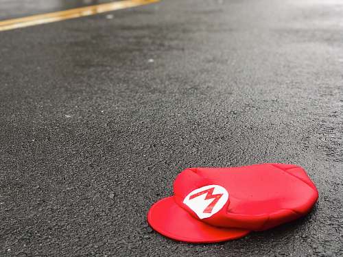 united states Mario hat on ground hat